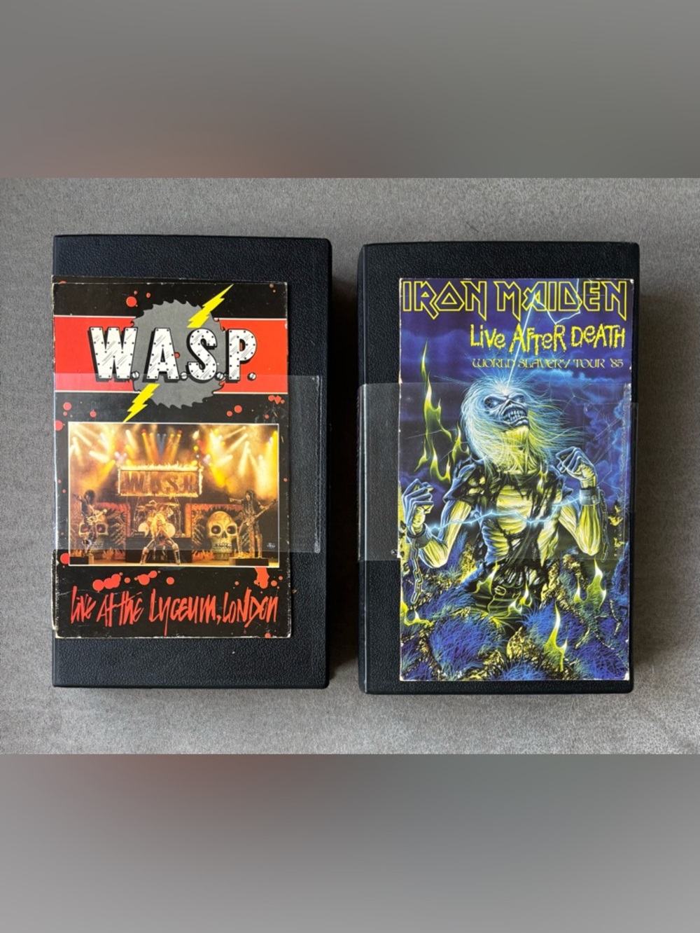 Heavy Metal Live VHS Lot- Iron Maiden Live After Death WASP Live At The Lyceum